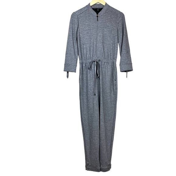 White House Black Market Zip front gray Jumpsuit size‎ 2 - Picture 3 of 12